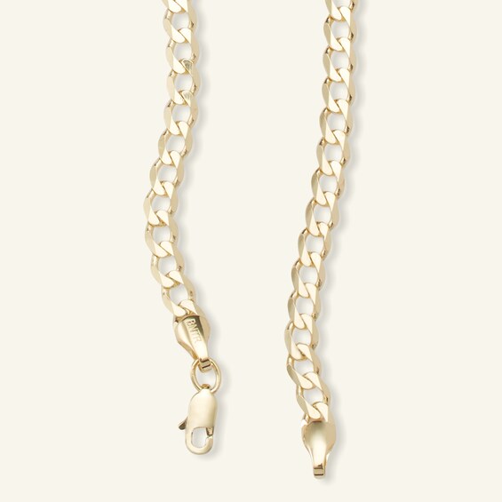 100 Gauge Diamond-Cut Curb Chain Necklace in 14K Solid Gold - 22"