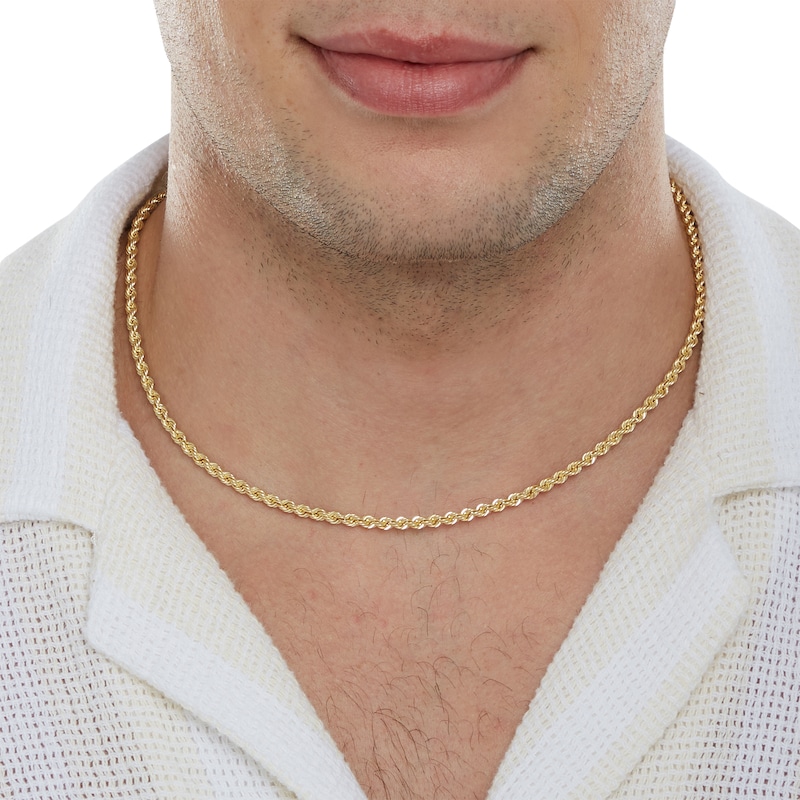 10K Hollow Gold Rope Chain - 18"