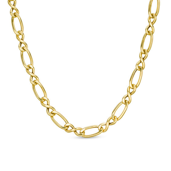 120 Gauge Figaro Infinity Chain Necklace in 10K Gold - 18"