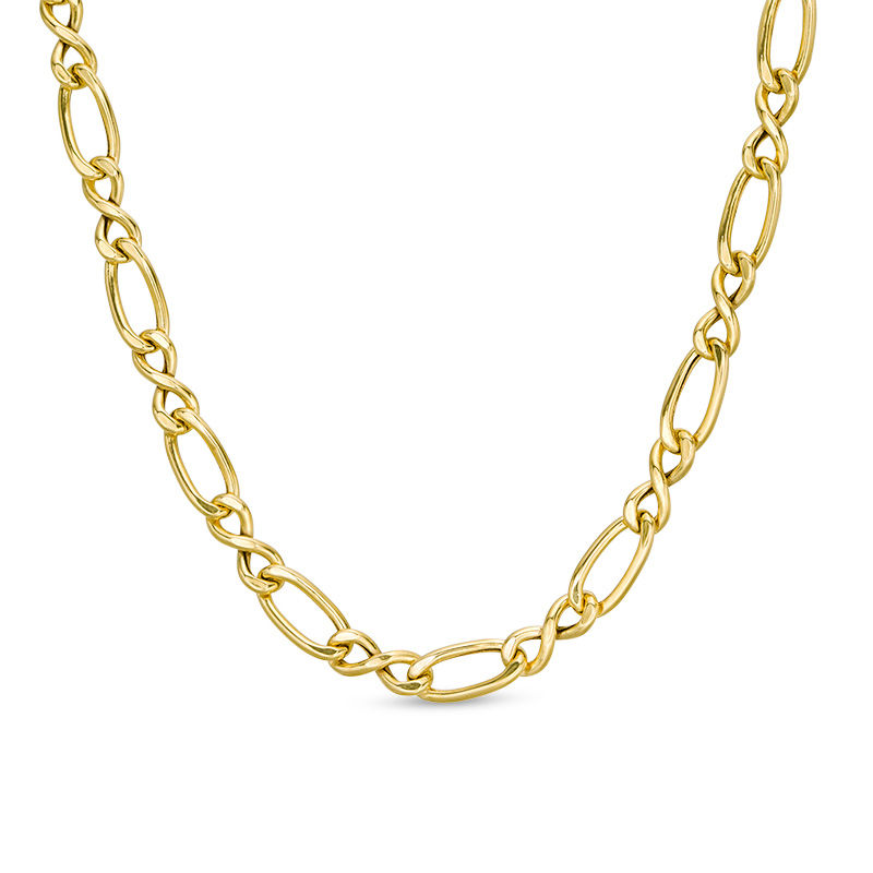 120 Gauge Figaro Infinity Chain Necklace in 10K Gold - 18"