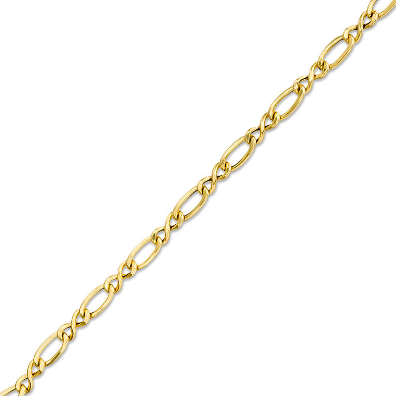 120 Gauge Figaro Infinity Chain Bracelet in 10K Gold - 7.5"
