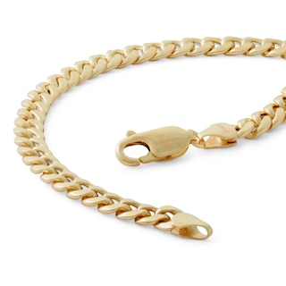 10K Semi-Solid Gold Curb Chain Bracelet - 8.5"