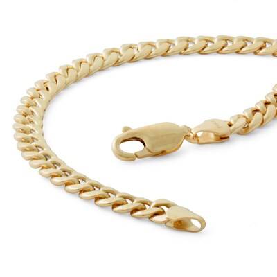 10K Semi-Solid Gold Curb Chain Bracelet - 8.5"