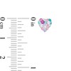 Thumbnail Image 1 of Child's Multi-Color Crystal Heart Stud Earrings in Sterling Silver