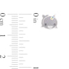Thumbnail Image 2 of Child's Enamel Smiling Narwhal Stud Earrings in Sterling Silver