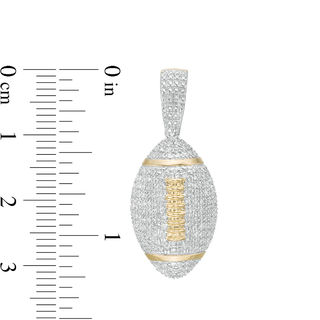 1/2 CT. T.W. Diamond Football Necklace Charm in 10K Gold