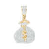 Thumbnail Image 0 of 1/3 CT. T.W. Diamond Money Bag Necklace Charm in 10K Gold