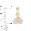 Thumbnail Image 1 of 1/3 CT. T.W. Diamond Money Bag Necklace Charm in 10K Gold