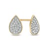 Thumbnail Image 1 of 1/8 CT. T.W. Composite Diamond Teardrop Stud Earrings in 10K Gold