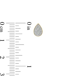 1/8 CT. T.W. Composite Diamond Teardrop Stud Earrings in 10K Gold