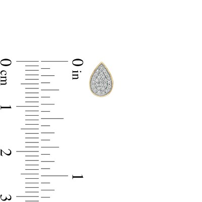 1/8 CT. T.W. Composite Diamond Teardrop Stud Earrings in 10K Gold