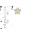 Thumbnail Image 2 of 1/4 CT. T.W. Composite Diamond Frame Star Stud Earrings in 10K Gold