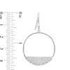 Thumbnail Image 2 of Cubic Zirconia Open Semi-Circle Drop Earrings in Sterling Silver