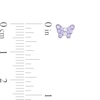Thumbnail Image 3 of Child's Pink Cubic Zirconia, Purple and White Crystal Butterfly and Heart Stud Earrings Set in Solid Sterling Silver
