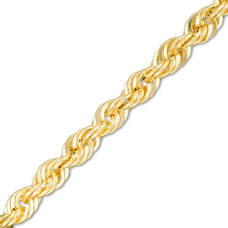 Main Image 1 of 040 Gauge Rope Chain Bracelet in 10K Gold - 9"