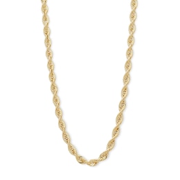 036 Gauge Rope Chain Necklace in 10K Hollow Gold - 20&quot;