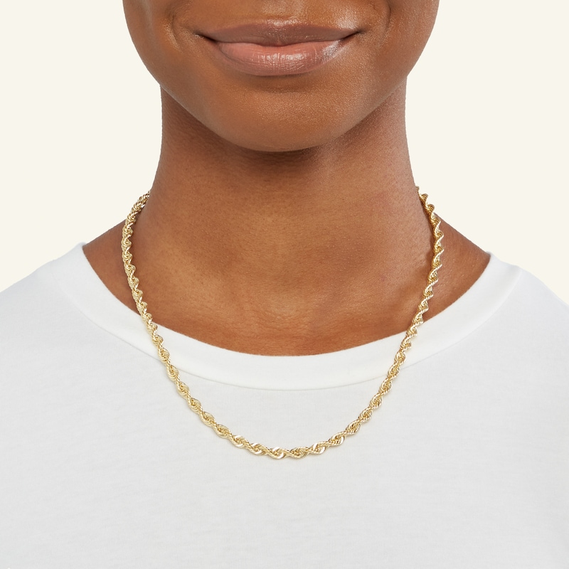 10K Hollow Gold Rope Chain - 20"