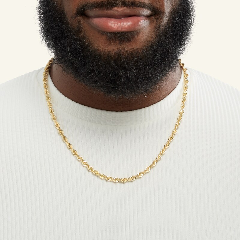 10K Hollow Gold Rope Chain - 22"