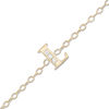 Thumbnail Image 1 of 10K Solid Gold CZ "L" Initial Anklet
