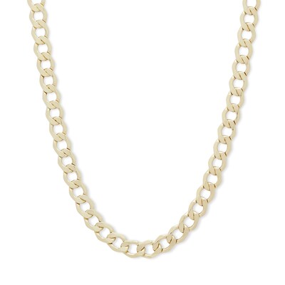 14K Hollow Gold Curb Chain - 26"