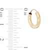 13mm Continuous Hoop Earrings in 10K Tube Hollow Gold