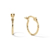 Thumbnail Image 0 of 10mm Diamond-Cut Square Hoop Earrings in 10K Tube Hollow Gold