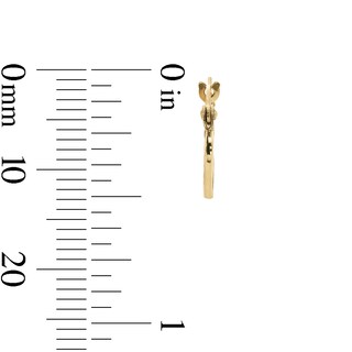 10mm Diamond-Cut Square Hoop Earrings in 10K Tube Hollow Gold