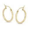 Thumbnail Image 0 of 20mm Diamond-Cut Hoop Earrings in 10K Tube Hollow Gold