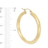 40mm Tube Hoop Earrings in 10K Gold