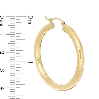 40mm Tube Hoop Earrings in 10K Gold