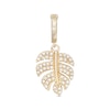 Thumbnail Image 0 of 1/10 CT. T.W. Diamond Leaf Necklace Charm in 10K Gold