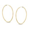 38mm Continuous Tube Hoop Earrings in 10K Gold