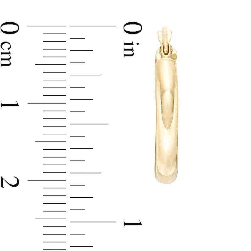 Main Image 2 of 20mm Hoop Earrings in 14K Tube Hollow Gold