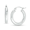 Thumbnail Image 1 of 20mm Hoop Earrings in 14K Tube Hollow White Gold