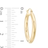 Thumbnail Image 2 of 25mm Hoop Earrings in 14K Tube Hollow Gold