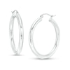 Thumbnail Image 1 of 30mm Hoop Earrings in 14K Tube Hollow White Gold