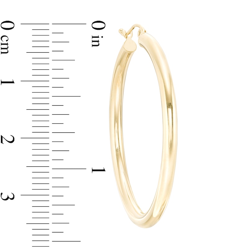 Main Image 2 of 40mm Hoop Earrings in 14K Tube Hollow Gold