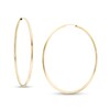 60mm Continuous Hoop Earrings in 14K Tube Hollow Gold