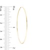 54mm Continuous Hoop Earrings in 14K Tube Hollow Gold