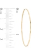 43mm Continuous Hoop Earrings in 14K Tube Hollow Gold