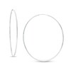 54mm Continuous Hoop Earrings in 14K Tube Hollow White Gold