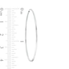 Thumbnail Image 2 of 14K Tube Hollow White Gold Continuous Hoop Earrings