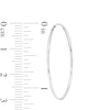 Thumbnail Image 2 of 14K Tube Hollow White Gold Continuous Hoop Earrings