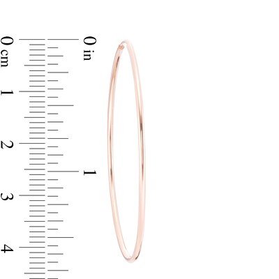 14K Tube Hollow Rose Gold Continuous Hoop Earrings