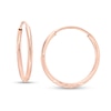 Thumbnail Image 1 of 14K Tube Hollow Rose Gold Multi-Finish Continuous Hoops