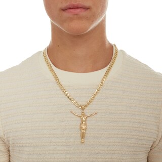 Crucifix Necklace Charm in 10K Gold