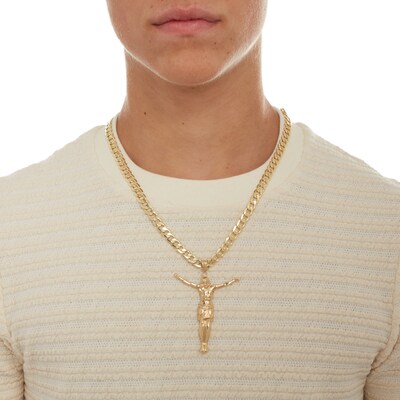 Crucifix Necklace Charm in 10K Gold