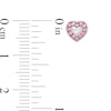 Thumbnail Image 2 of Child's Pink Crystal Frame Heart Stud Earrings in Sterling Silver