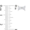 Thumbnail Image 2 of Child's 4mm Trillion-Cut Iridescent Cubic Zirconia Bow Tie Stud Earrings in Sterling Silver