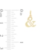 Cubic Zirconia "&" Symbol Necklace Charm in 10K Gold